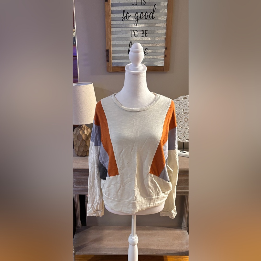 Eyeshadow Color Block Dolman Shirt